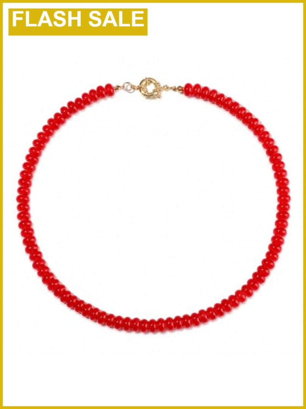 Glass Bead Choker Necklace Adjustable Layering Strand for Women